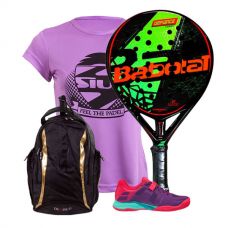 PACK BABOLAT DEFIANCE CARBON Y ZAPATILLAS BABOLAT PROPULSE 17 WPT MUJER