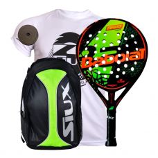 PACK BABOLAT DEFIANCE CARBON Y MOCHILA SIUX AMARILLA