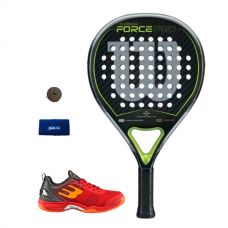 PACK WILSON CARBON FORCE PRO Y ZAPATILLAS BULLPADEL BEWER