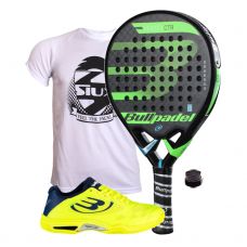 PACK BULLPADEL VERTEX CONTROL 2018 Y ZAPATILLAS BULLPADEL VERTEX