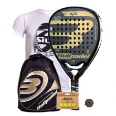 PACK BULLPADEL HACK 2018 Y MOCHILA ORO
