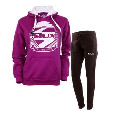 EQUIPACIN SIUX MUJER SUDADERA BELICE VIOLETA Y PANTALN BANDIT NEGRO