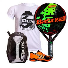 PACK BABOLAT DEFIANCE CARBON Y ZAPATILLAS SOFTEE WINNER 1.0 NARANJA