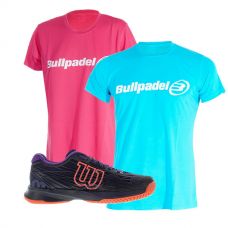 PACK WILSON ASTRAL Y CAMISETAS BULLPADEL
