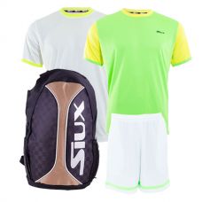 PACK MOCHILA SIUX TRAIL 2.0 GOLD, 2 CAMISETAS SIUX Y PANTALON SIUX