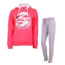 EQUIPACION MUJER SIUX SUDADERA FUCSIA Y PANTALON GRIS