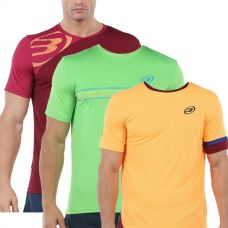 PACK 3 CAMISETAS BULLPADEL LIMA, BURDEOS Y NARANJA