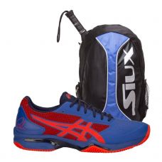 PACK ASICS GEL LIMA PADEL 2 Y MOCHILA SIUX TRAIL AZUL