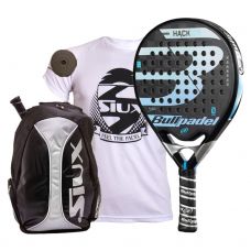 PACK BULLPADEL HACK CONTROL Y MOCHILA SIUX PLATA