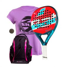 PACK BABOLAT STORM WOMAN Y MOCHILA SIUX DIABLO FUCSIA