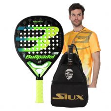PACK BULLPADEL HACK 20, BANDOLERA SIUX Y CAMISETA BULLPADEL