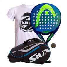 PACK HEAD STRATOS Y PALETERO SIUX MASTERCOMBI AZUL