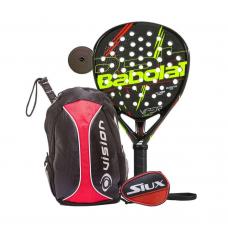 PACK BABOLAT VIPER CARBON Y MOCHILA Y MONEDERO VISION