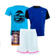 PACK JUNIOR CAMISETA SIUX HERMES - CAMISETA SIUX ENTRENAMIENTO - PANTAL�N CALIXTO ROSA - OVERGRIP VISION