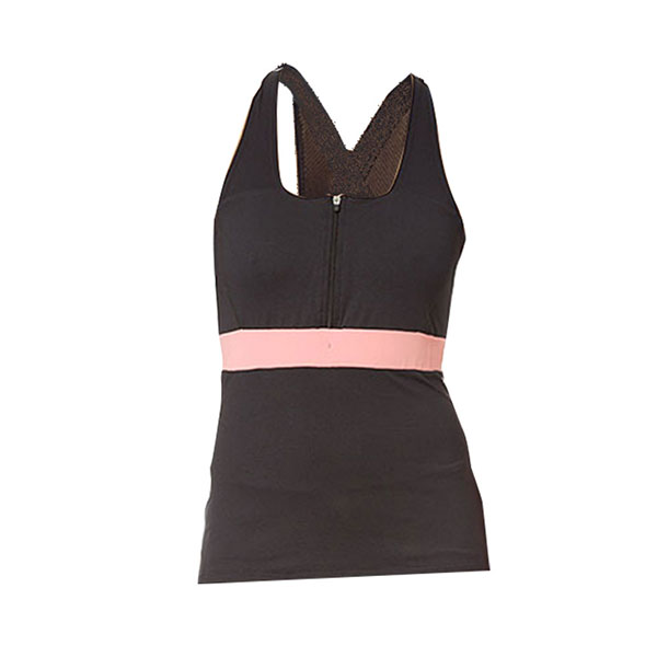 camiseta naffta de tirantes negro rosa | camiseta mujer tirantes