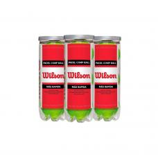 PACK 3 BOTES BOLAS WILSON PADEL COMP