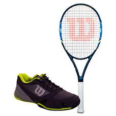 PACK WILSON ULTRA 100 UL TEAM Y ZAPATILLAS WILSON RUSH PRO 2.5