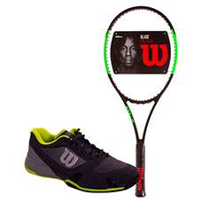 PACK WILSON BLADE 98L 16X19 Y ZAPATILLAS WILSON RUSH PRO 2.5