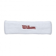 CINTA PARA LA CABEZA WILSON BLANCA CON LOGO