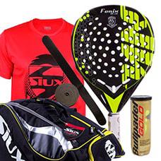 PACK AKKERON FENIX CARBON X7 AMARILLO FLOR Y PALETERO SIUX MASTERCOMBI