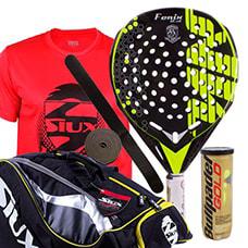 PACK AKKERON FENIX CARBON X7 AMARILLO FLOR Y PALETERO SIUX MASTERCOMBI