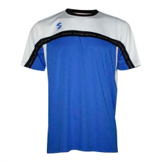 Camiseta Padel Softee Club Royal Blanco Negro