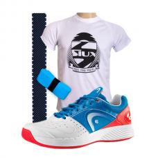 Pack zapatillas Head Sprint azul y cami Siux over y pro